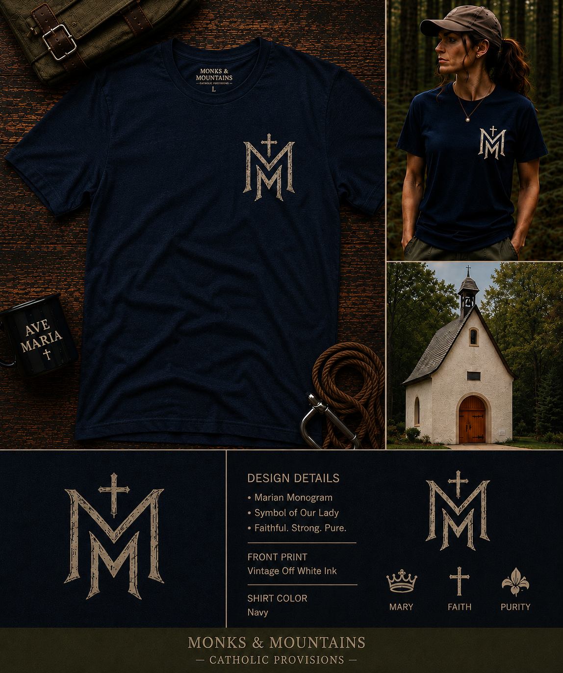 Monks mountains  rustic marian apparel collage987